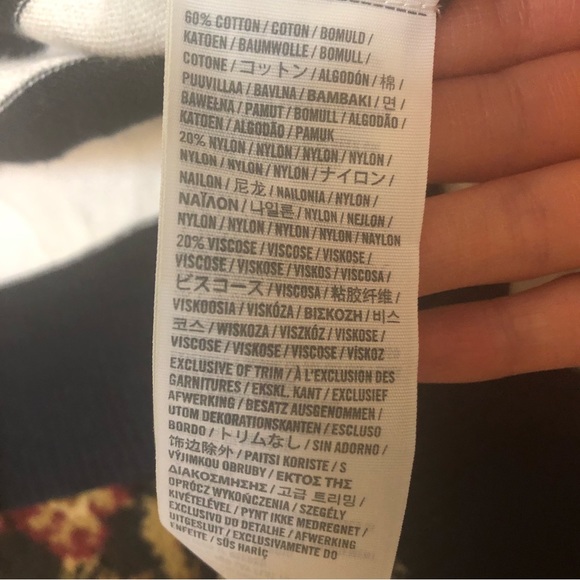 Hollister white and navy stripe cardigan LARGE L - Picture 4 of 7